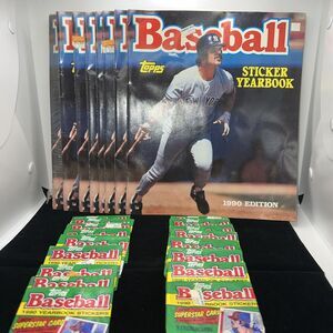 1990 Topps Baseball Sticker Yearbook Cover Page Feat.‎ Don Mattingly & Stickers